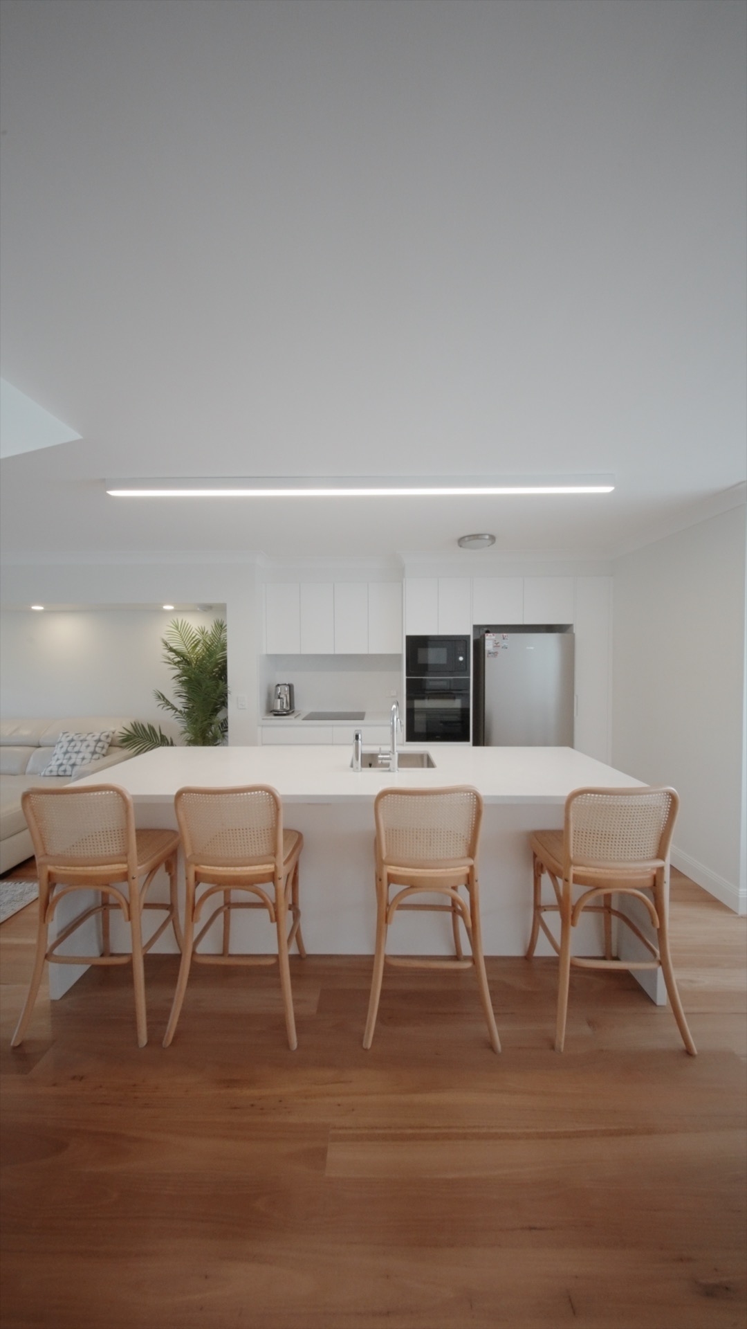 Kitchen and dining space at the Avoca renovation by Halo Building Projects