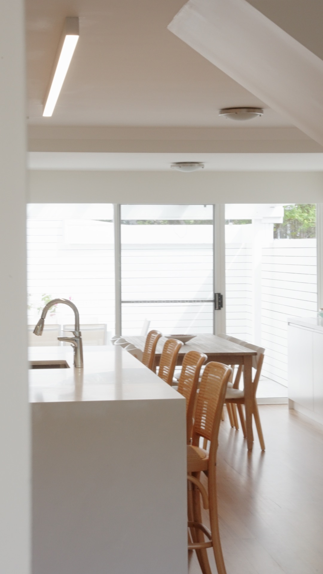 Kitchen joinery and bar lighting at the Avoca renovation by Halo Building Projects