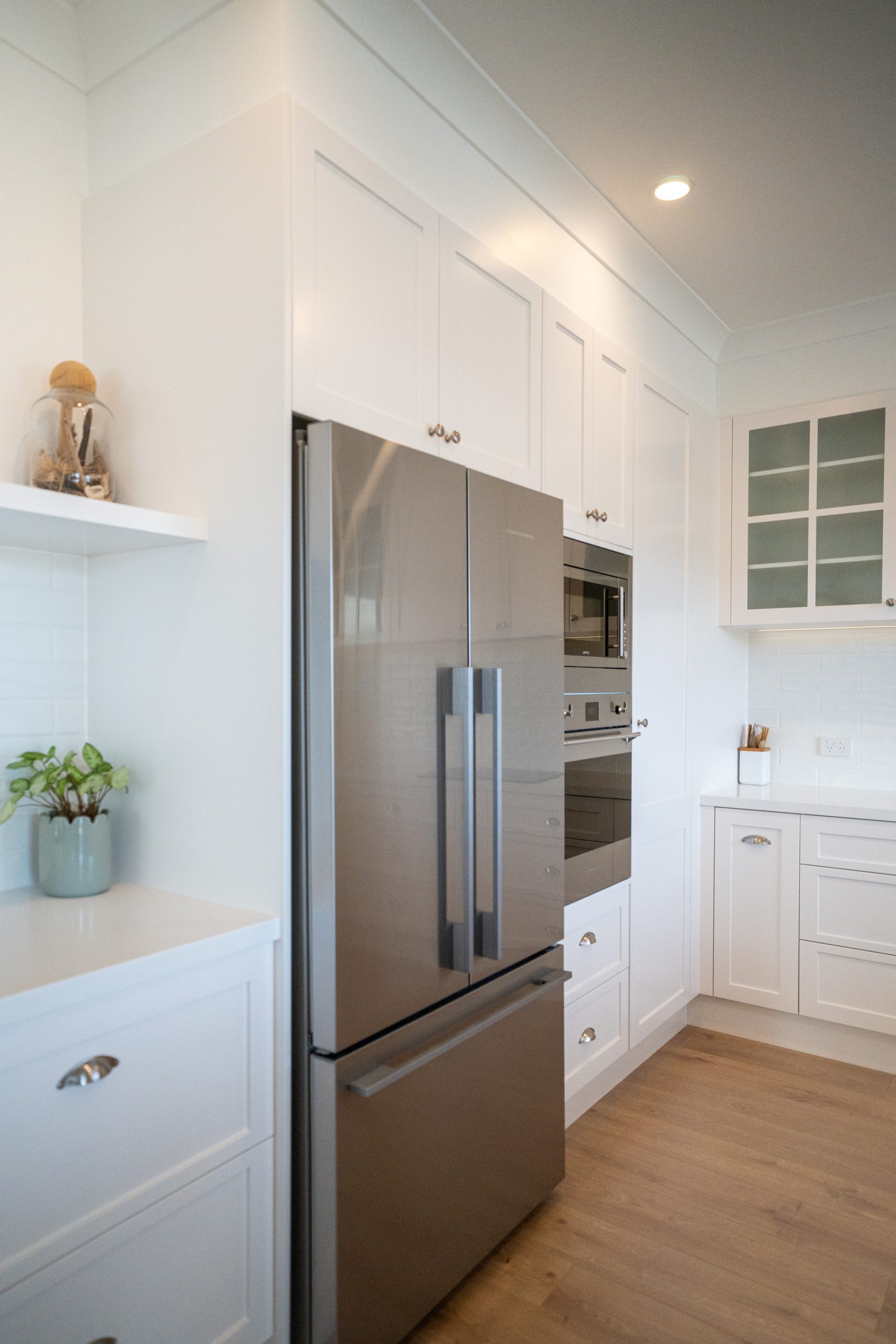 Kitchen storage and appliances at the Davistown renovation by Halo Building Projects