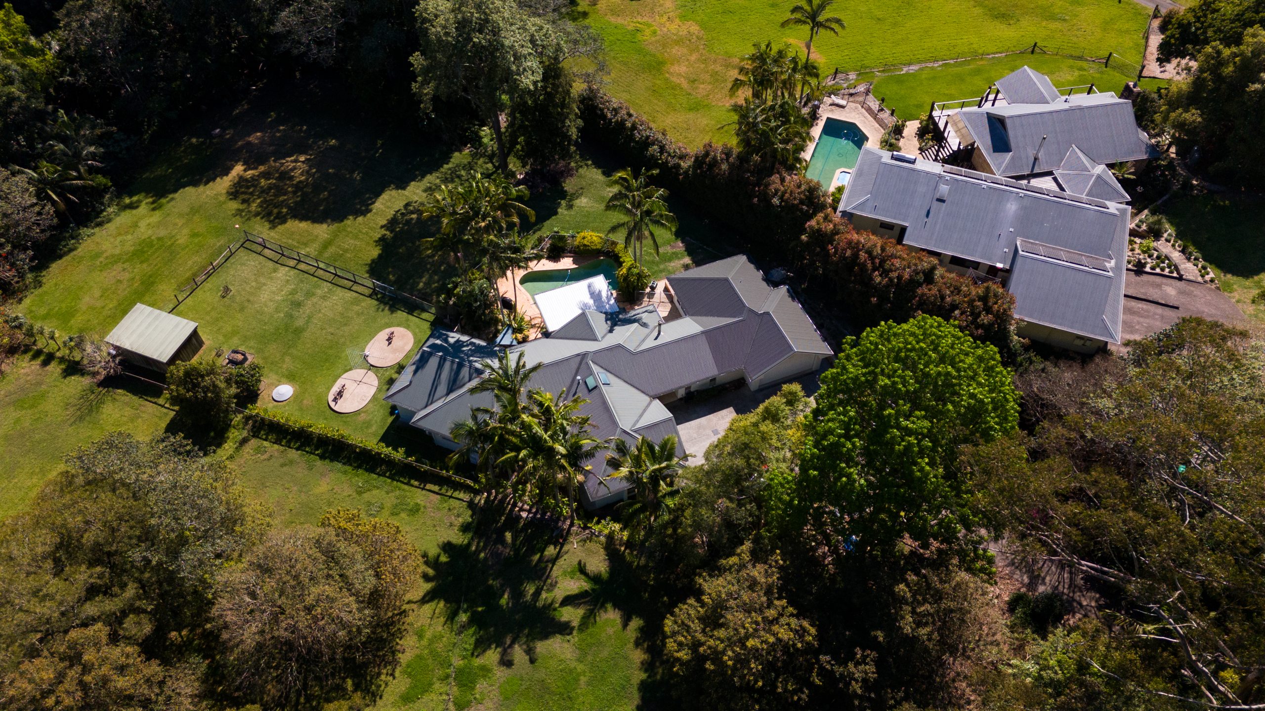 Aerial view of a Halo Building Projects home on the Central Coast